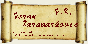Veran Karamarković vizit kartica